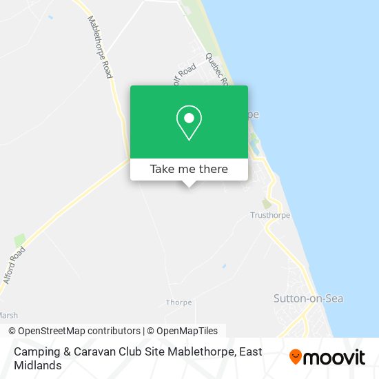 Camping & Caravan Club Site Mablethorpe map
