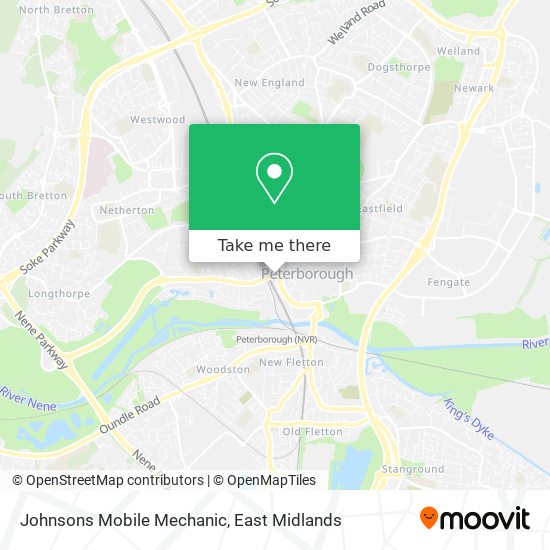 Johnsons Mobile Mechanic map