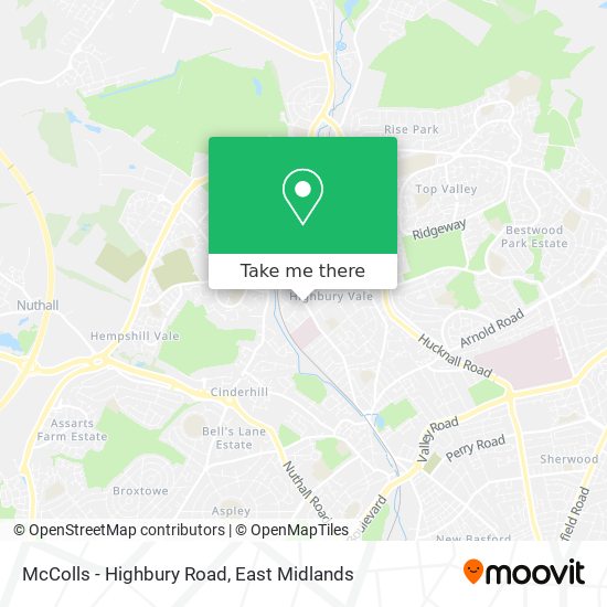 McColls - Highbury Road map