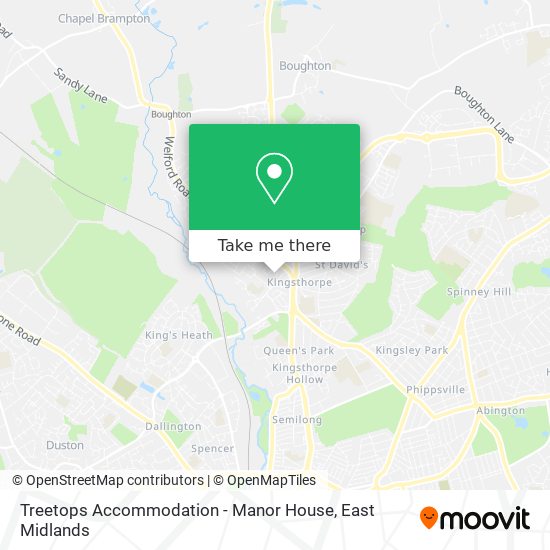 Treetops Accommodation - Manor House map