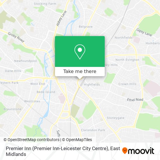 Premier Inn (Premier Inn-Leicester City Centre) map