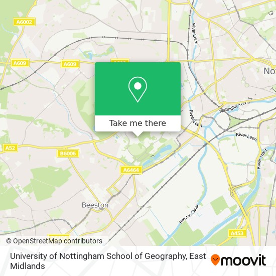 University of Nottingham School of Geography map