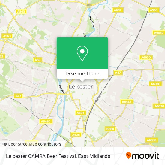 Leicester CAMRA Beer Festival map