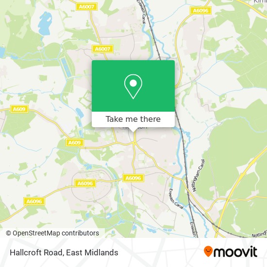 Hallcroft Road map