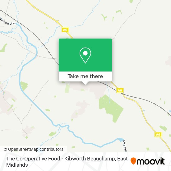 The Co-Operative Food - Kibworth Beauchamp map
