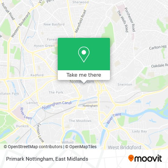 Primark Nottingham map