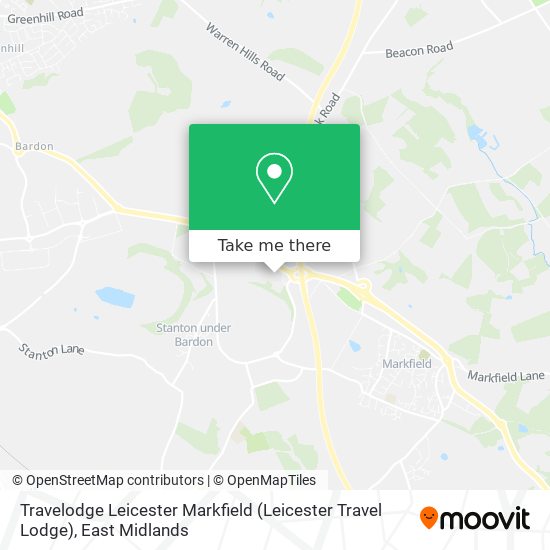 Travelodge Leicester Markfield (Leicester Travel Lodge) map
