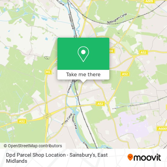 Dpd Parcel Shop Location - Sainsbury's map