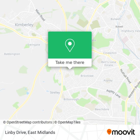 Linby Drive map