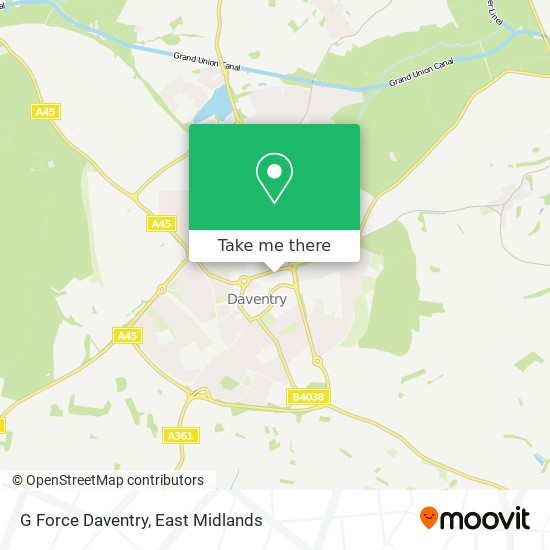 G Force Daventry map