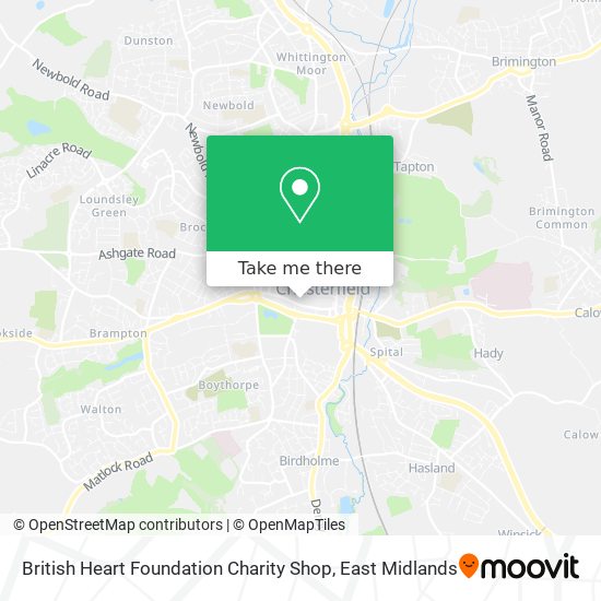 British Heart Foundation Charity Shop map
