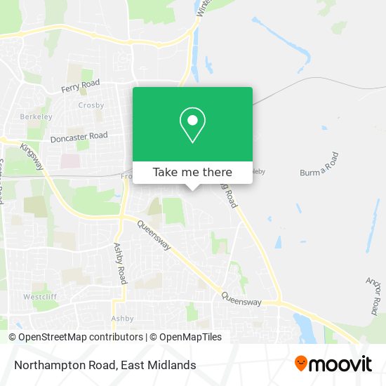 Northampton Road map
