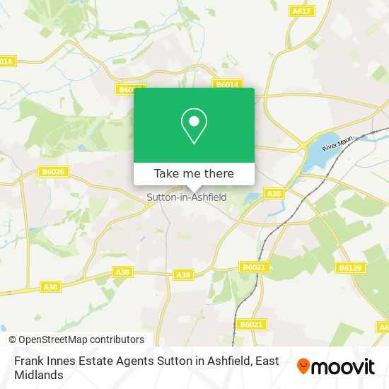 Frank Innes Estate Agents Sutton in Ashfield map