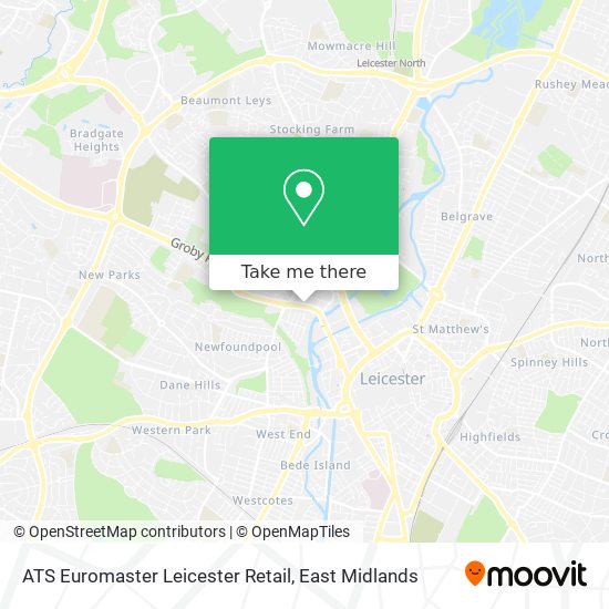 ATS Euromaster Leicester Retail map