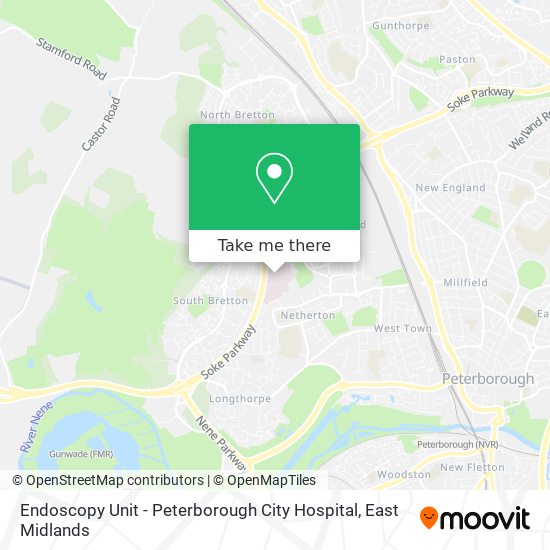 Endoscopy Unit - Peterborough City Hospital map