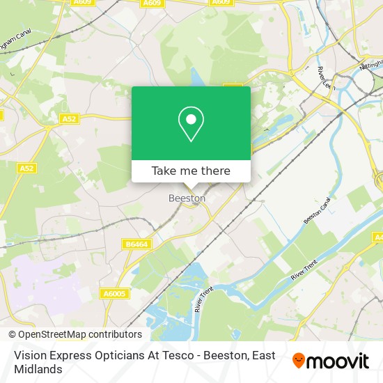 Vision Express Opticians At Tesco - Beeston map