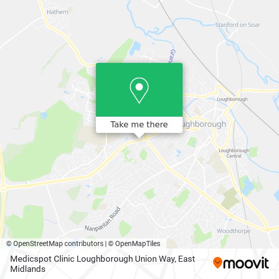 Medicspot Clinic Loughborough Union Way map
