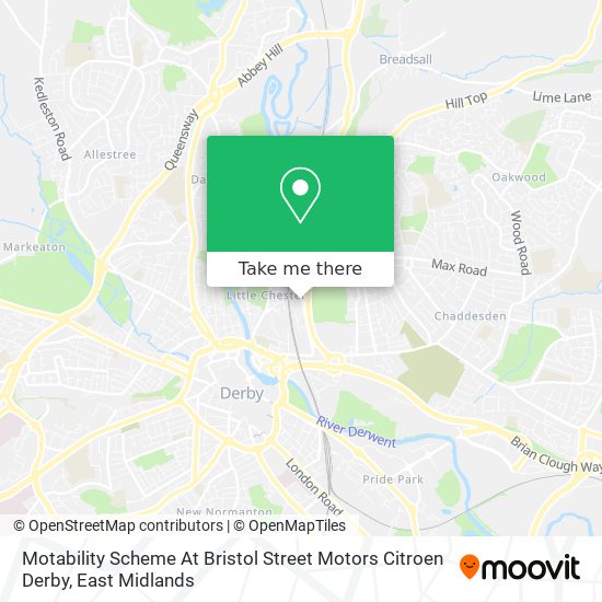 Motability Scheme At Bristol Street Motors Citroen Derby map