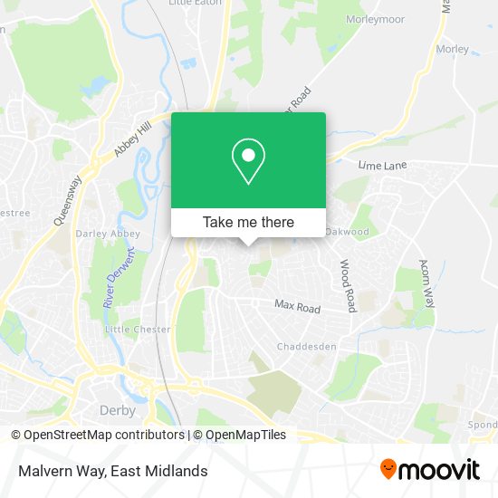 Malvern Way map