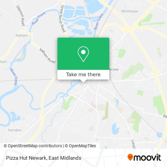 Pizza Hut Newark map