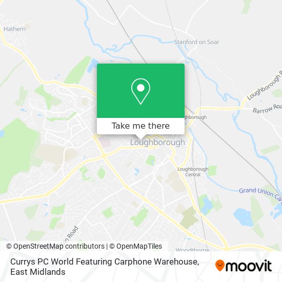 Currys PC World Featuring Carphone Warehouse map