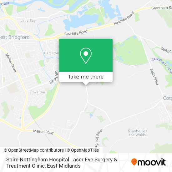 Spire Nottingham Hospital Laser Eye Surgery & Treatment Clinic map