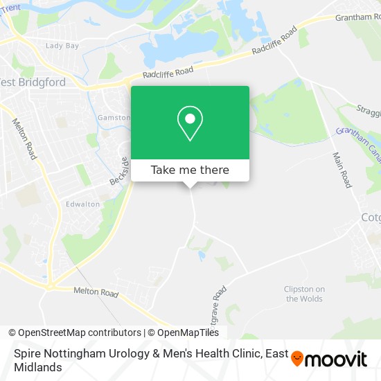 Spire Nottingham Urology & Men's Health Clinic map