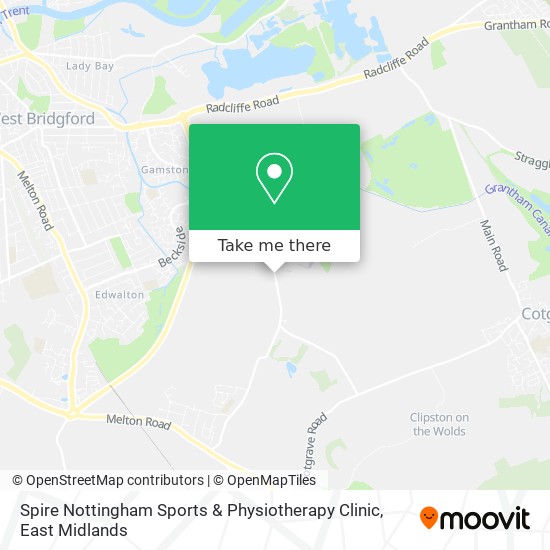 Spire Nottingham Sports & Physiotherapy Clinic map