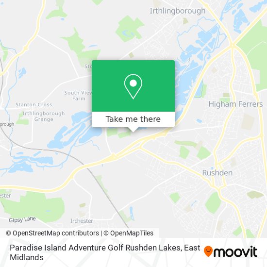 Paradise Island Adventure Golf Rushden Lakes map