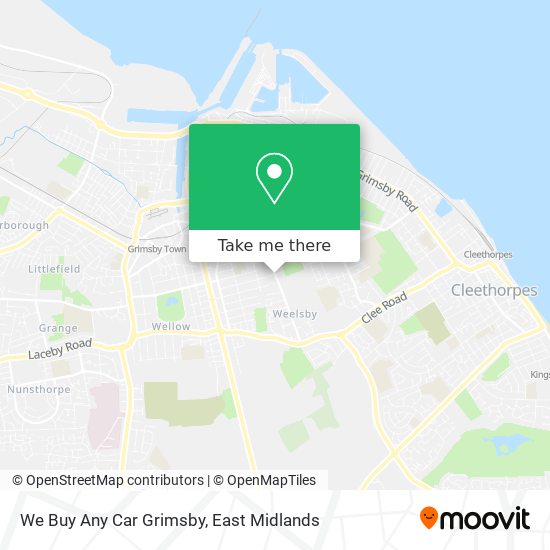 We Buy Any Car Grimsby map