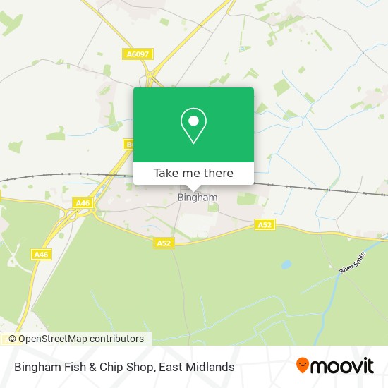 Bingham Fish & Chip Shop map
