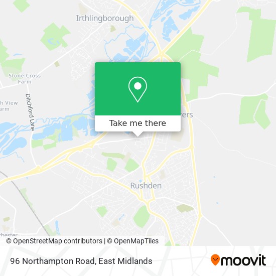 96 Northampton Road map