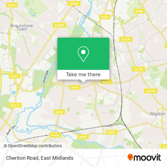 Cheriton Road map