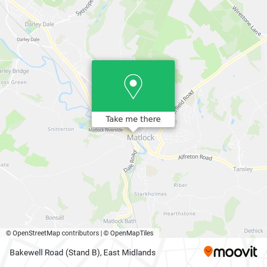 Bakewell Road (Stand B) map