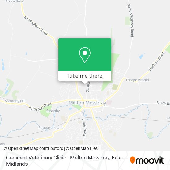 Crescent Veterinary Clinic - Melton Mowbray map