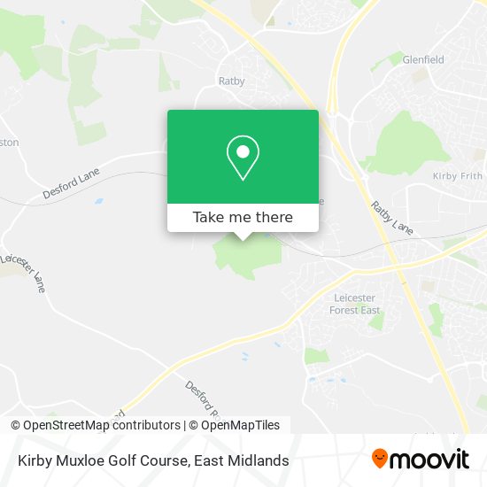 Kirby Muxloe Golf Course map