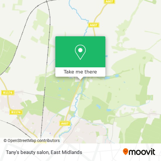 Tany's beauty salon map