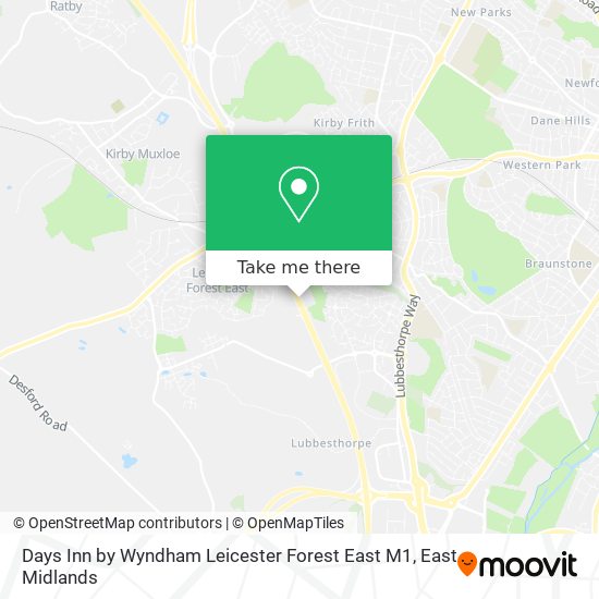 Days Inn by Wyndham Leicester Forest East M1 map