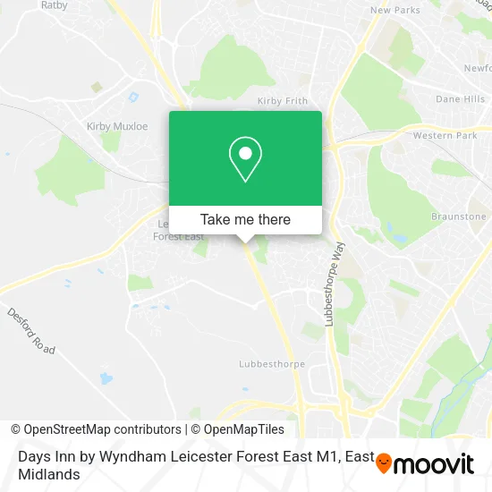 Days Inn by Wyndham Leicester Forest East M1 map