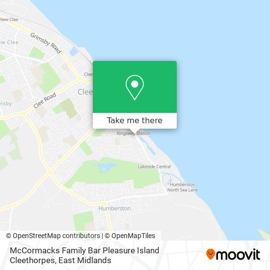 McCormacks Family Bar Pleasure Island Cleethorpes map