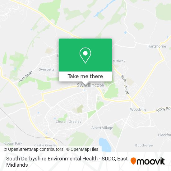 South Derbyshire Environmental Health - SDDC map