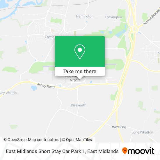 East Midlands Short Stay Car Park 1 map