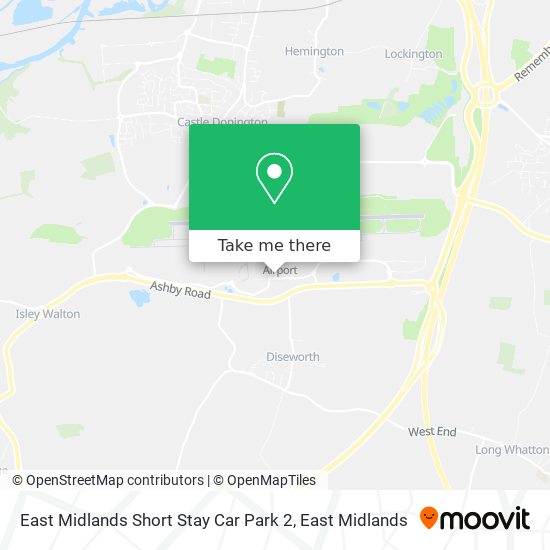 East Midlands Short Stay Car Park 2 map