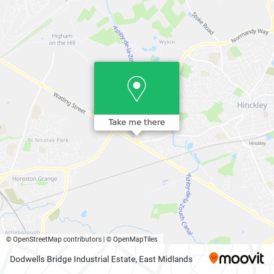 Dodwells Bridge Industrial Estate map