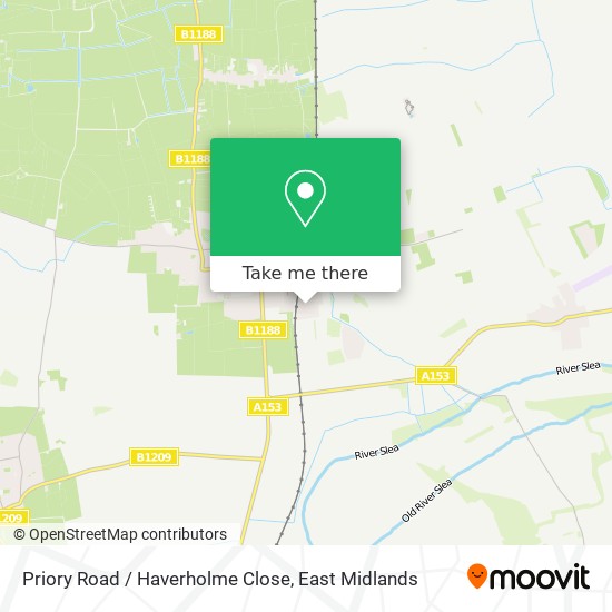 Priory Road / Haverholme Close map