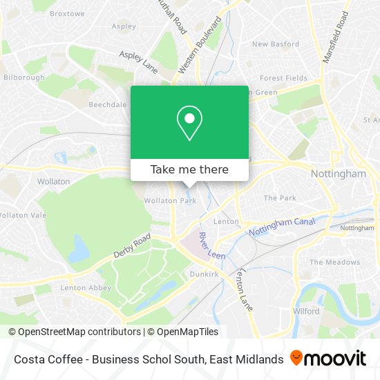 Costa Coffee - Business Schol South map