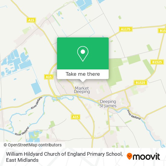 William Hildyard Church of England Primary School map