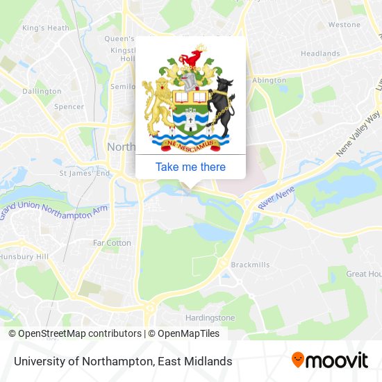 University of Northampton map