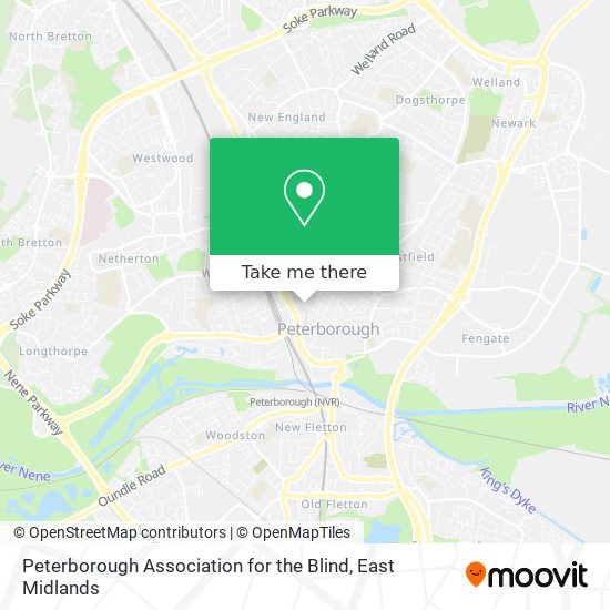 Peterborough Association for the Blind map