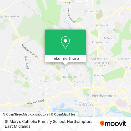St Mary's Catholic Primary School, Northampton map